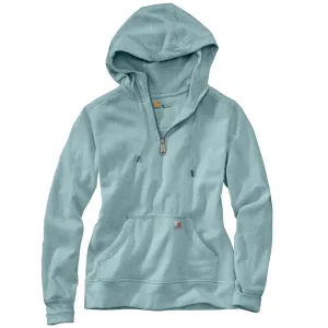 Carhartt Women's Aqua Grey Heather Clarksburg Quarter Zip Sweatshirt