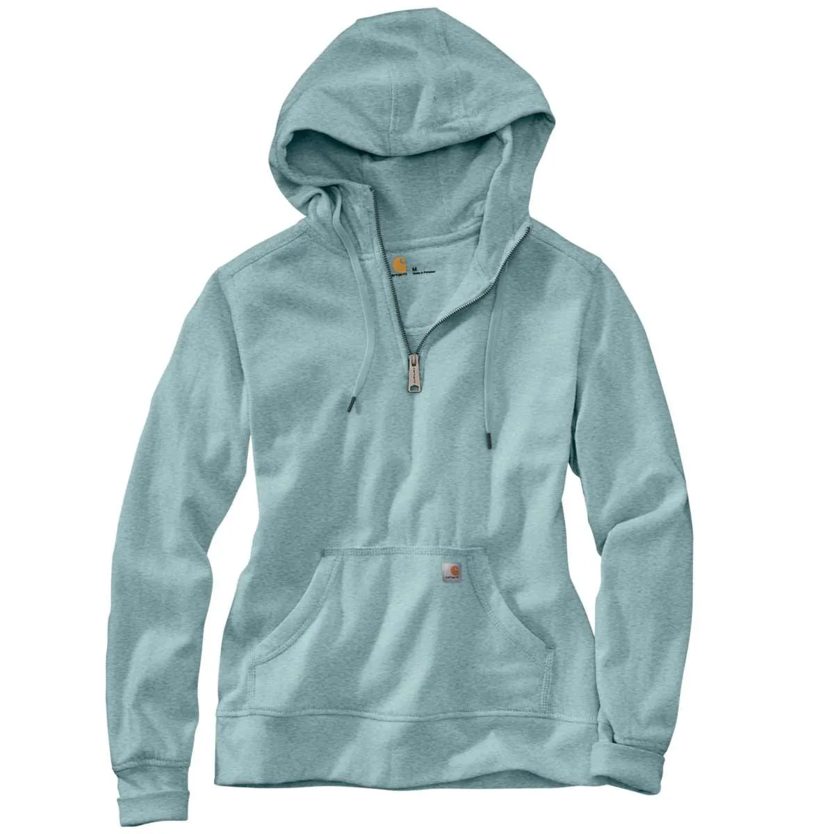 Carhartt Women's Aqua Grey Heather Clarksburg Quarter Zip Sweatshirt