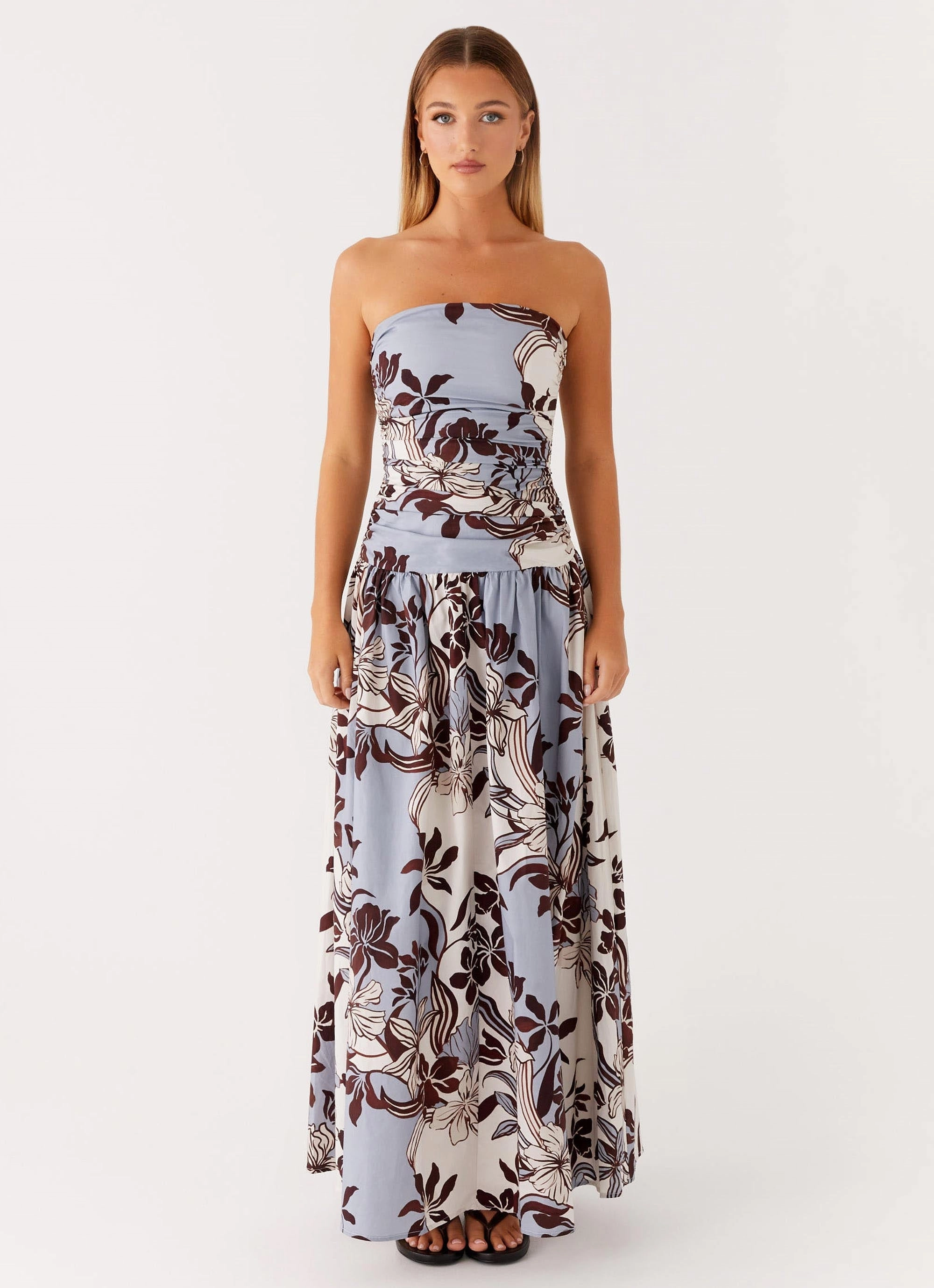 Carmel Maxi Dress - Bluewood Blossom Comfortable and Flattering