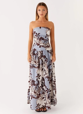 Carmel Maxi Dress - Bluewood Blossom Studded Detail Carmel Maxi Dress - Bluewood Blossom Comfortable and Flattering