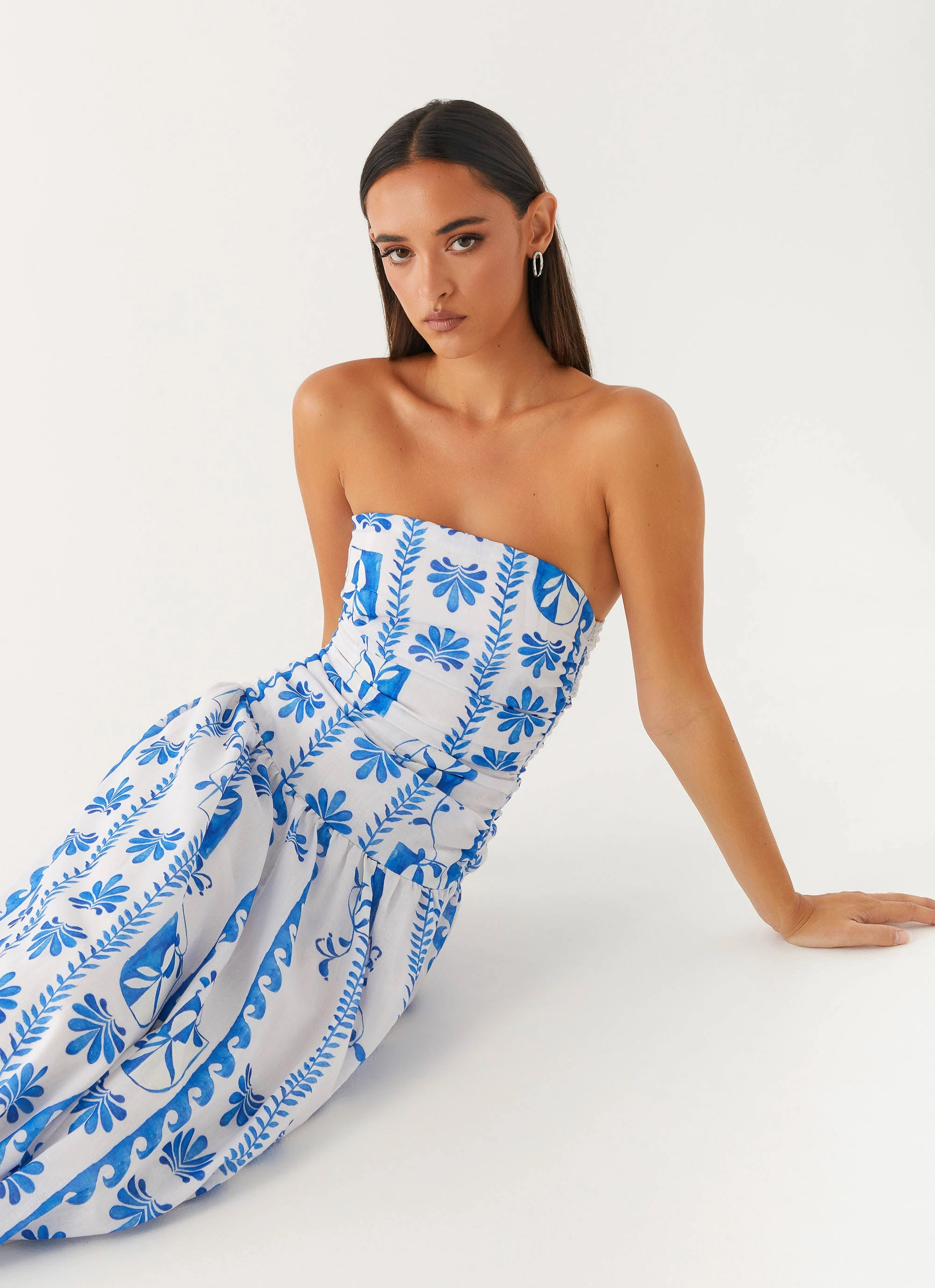 Carmel Maxi Dress - Floral Wave Artistic Vibe