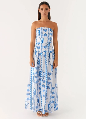 Carmel Maxi Dress - Floral Wave Bold Cut Work Pairing Carmel Maxi Dress - Floral Wave
