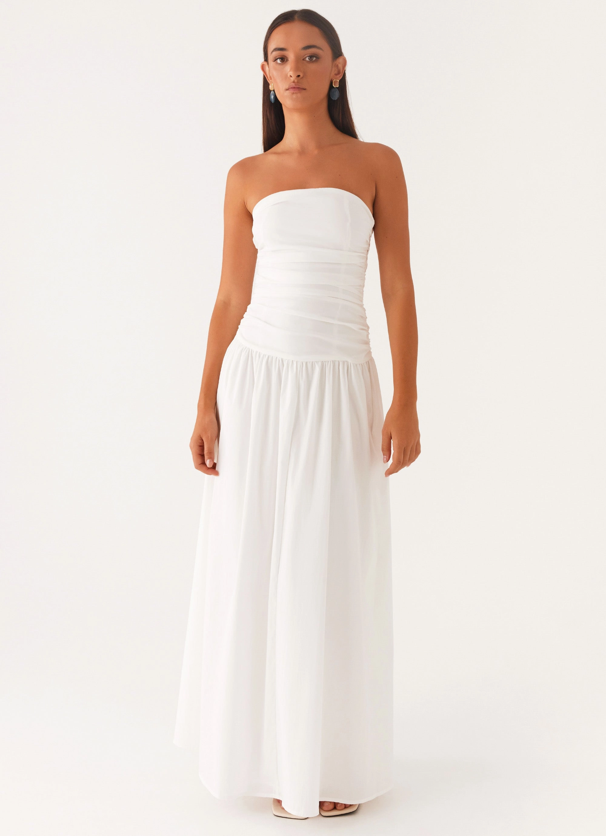 Front Detail Carmel Maxi Dress - White