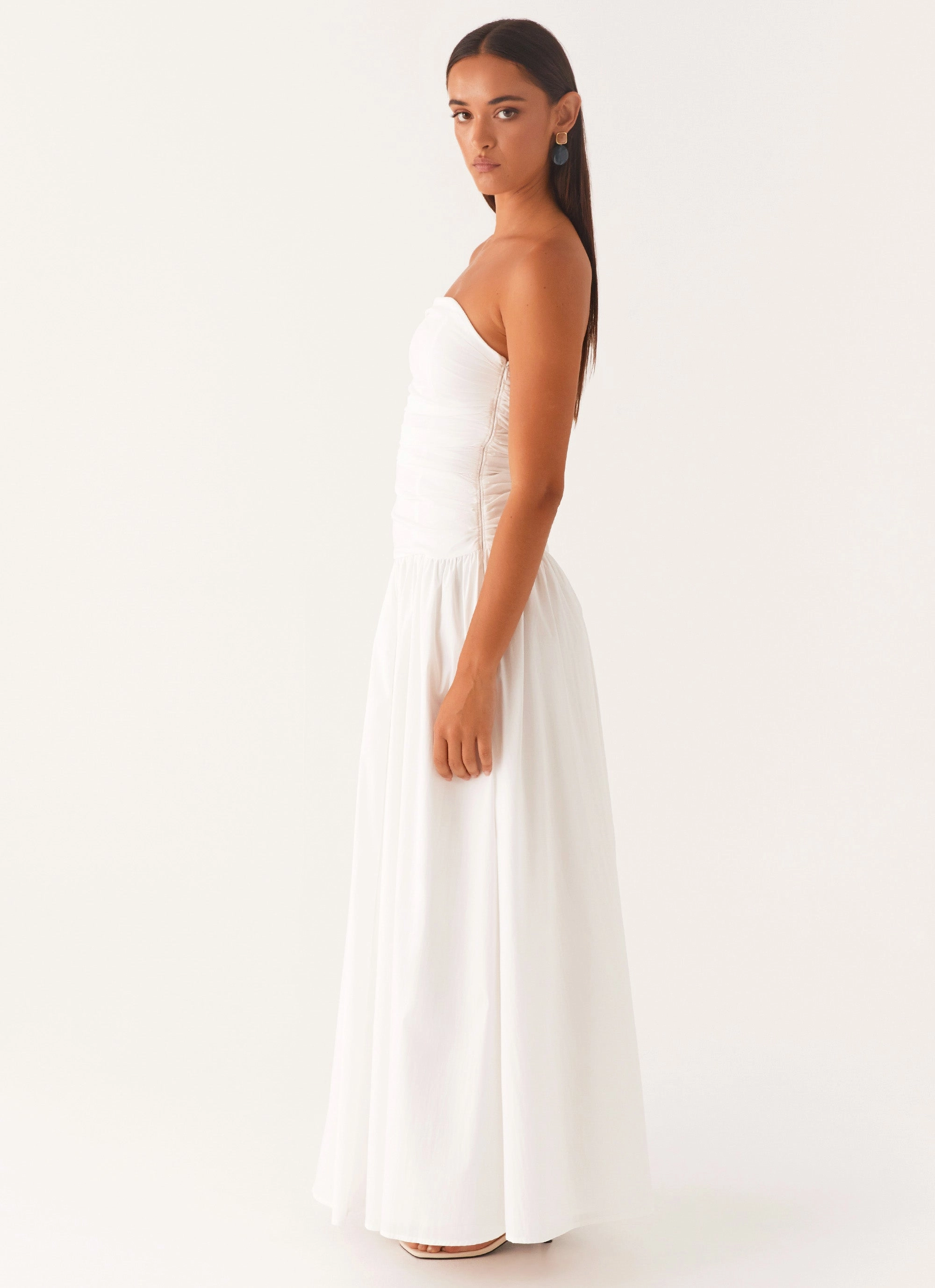 Carmel Maxi Dress - White Playful touch Comfortable texture