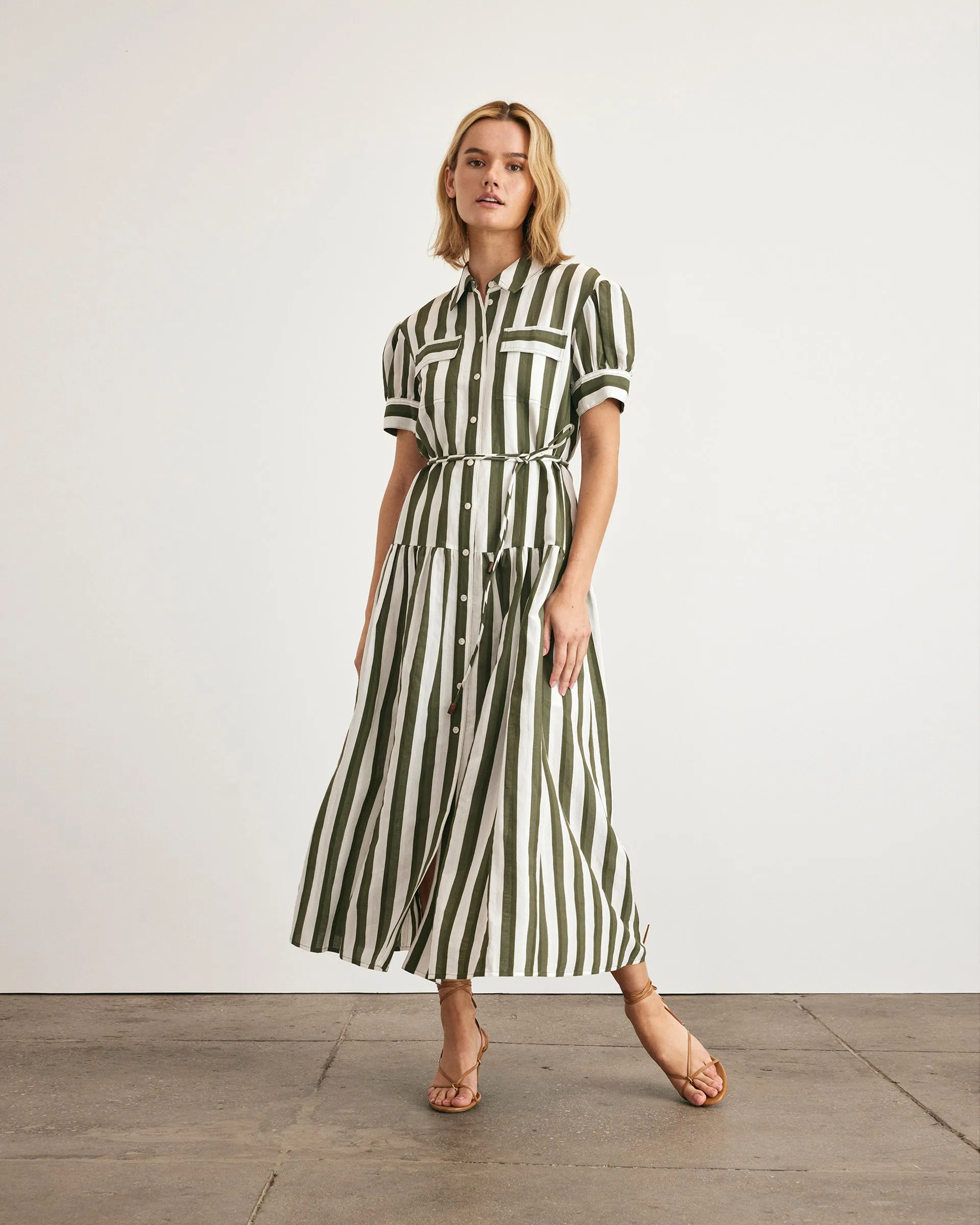 Tiered-Skirt Contemporary Layer Carrington Dress