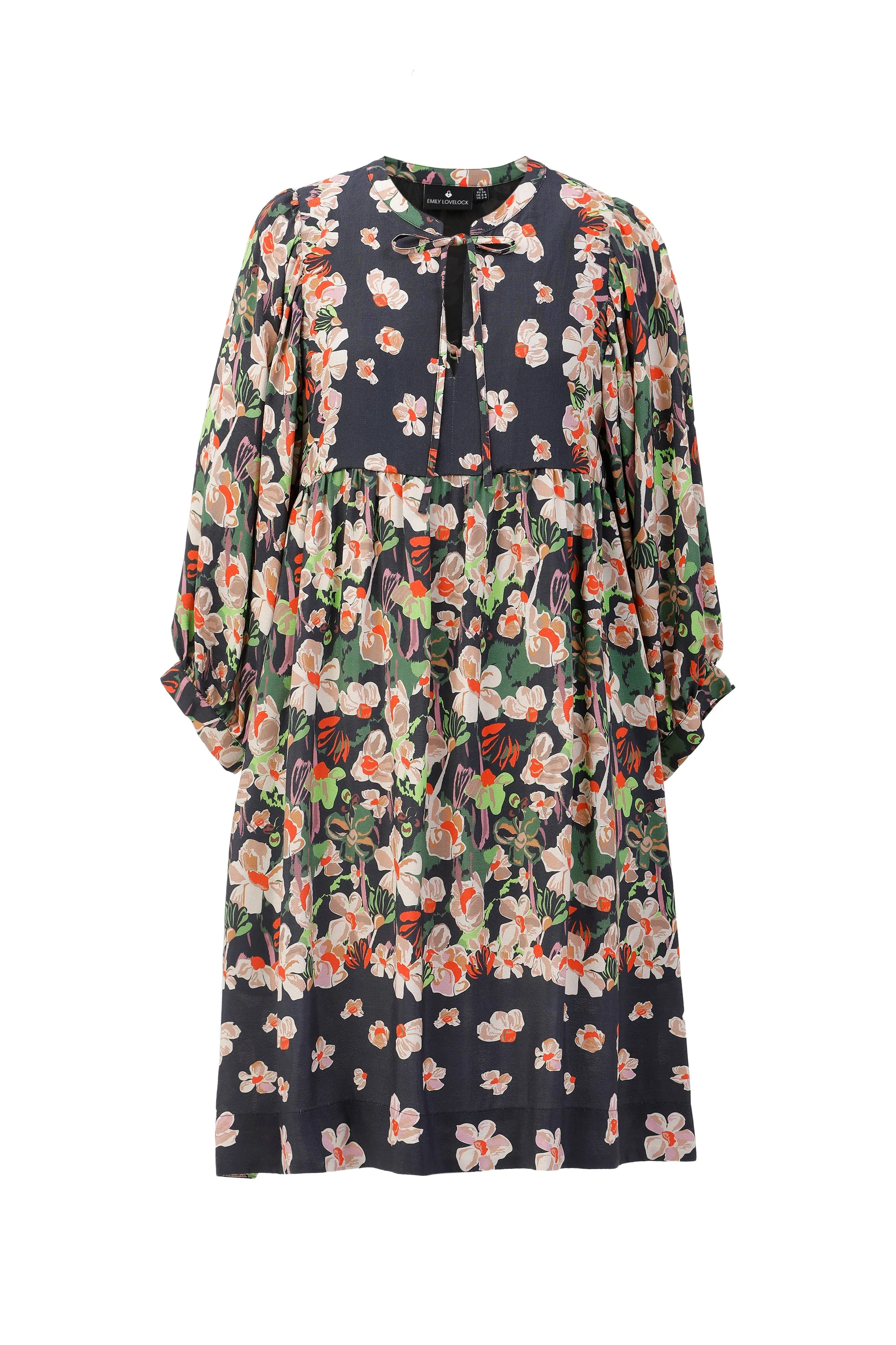 Sleek Flex Melinda Print Dress in Black