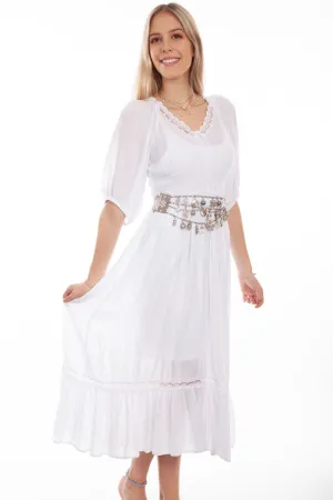 Casual Comfort Scully Womens White Rayon Maxi Lace S/L Dress XXL Scully Womens White Rayon Maxi Lace S/L Dress XXL Barrel Leg Construction
