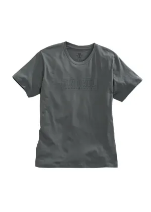 Casual Cool Tin Haul Mens Dark Grey 100% Cotton Trademark Logo S/S T-Shirt Smooth Stitch Pattern Tin Haul Mens Dark Grey 100% Cotton Trademark Logo S/S T-Shirt