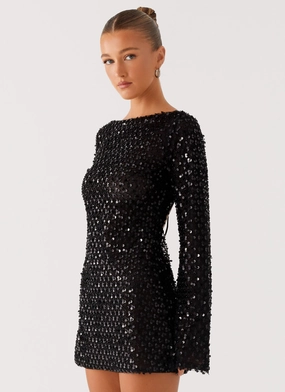 Casual apparel Edessa Sequin Mini Dress - Black Edessa Sequin Mini Dress - Black Best-Seller Relax Form