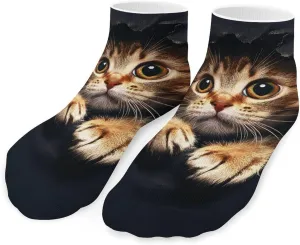 Cat Torn Cloth Unisex Activewear Ankle Socks Lightweight Low Cut And No Show Socks