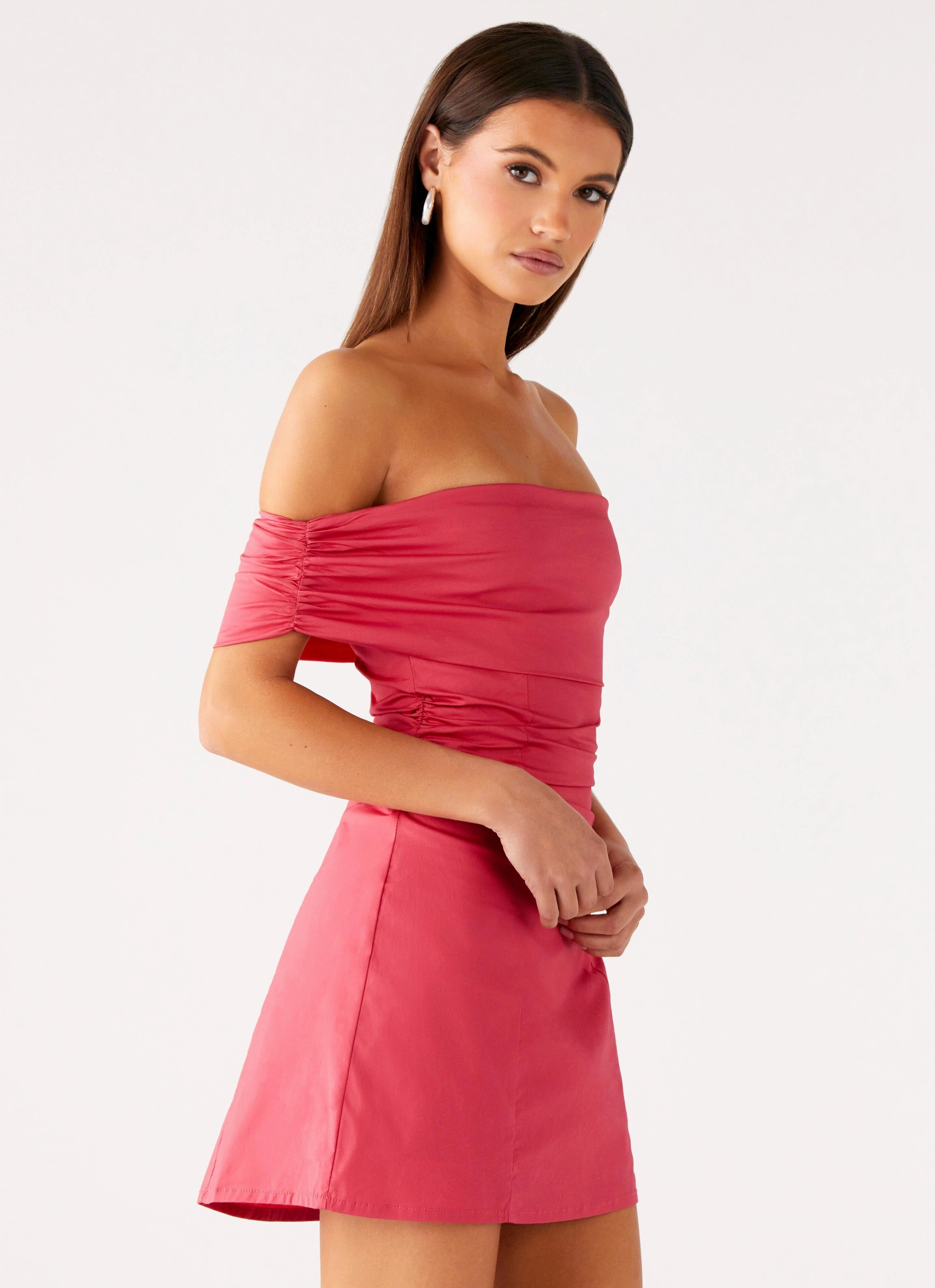 Kierra Mini Dress - Coral Everyday Use Smooth Curve