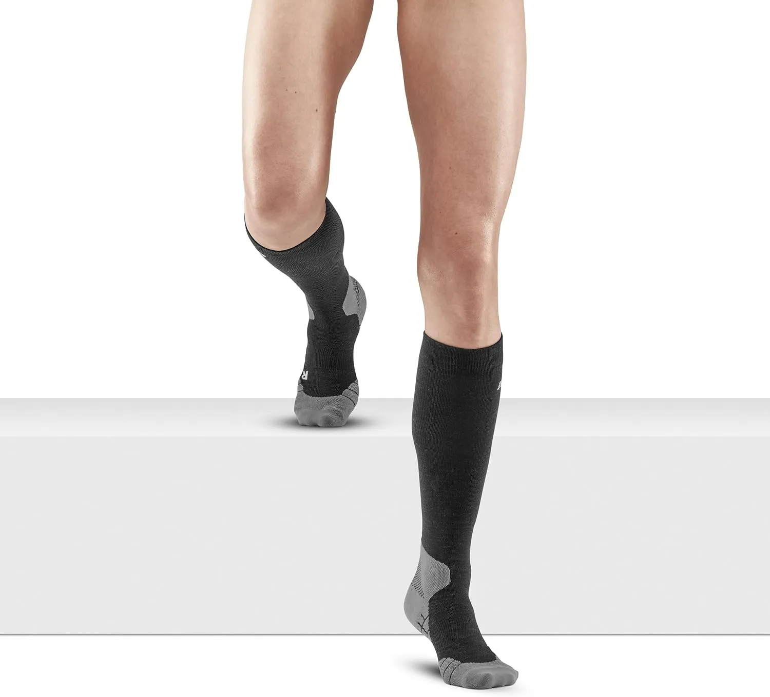CEP Womens Hiking Socks, 20-30 mmHg Compression, Light Merino Wool, Tall Knee High