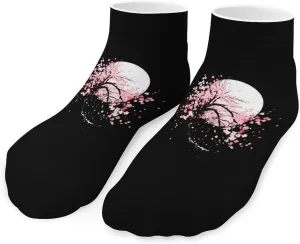 Cherry Tree Flower Blossoming Unisex Activewear Ankle Socks Lightweight Low Cut And No Show Socks