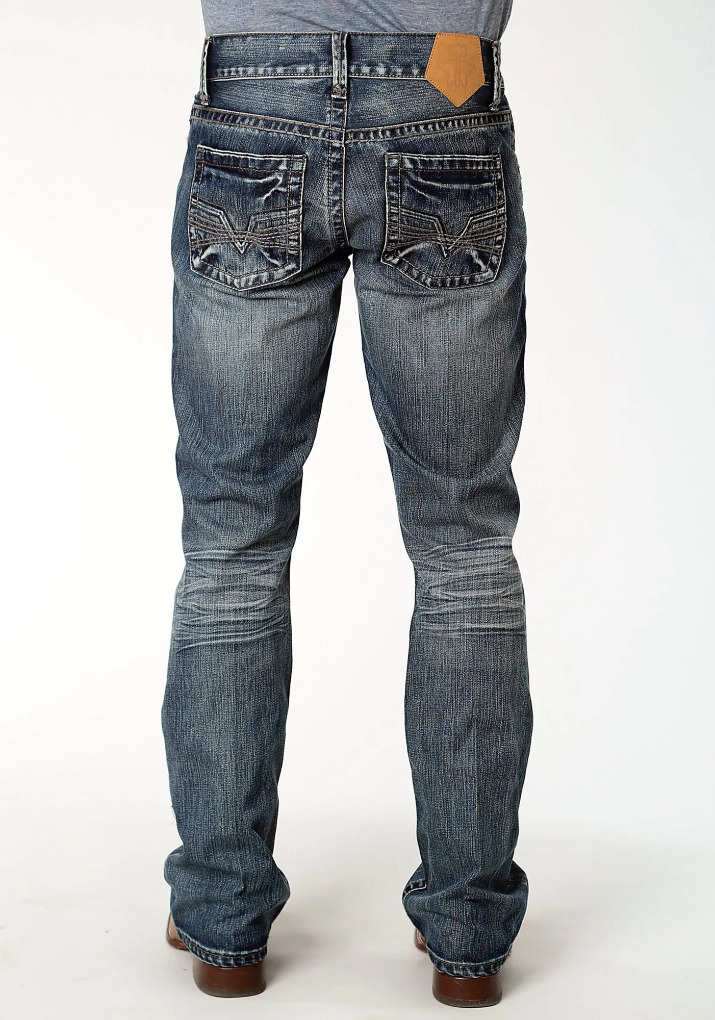 Tin Haul 1206 Mens Blue 100% Cotton Deep V Jeans Active Wear