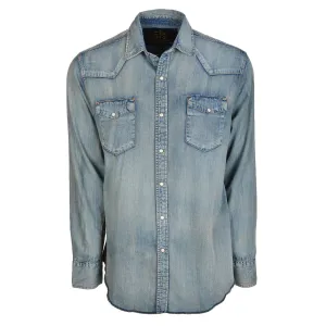 Chic Comfort STS Ranchwear Mens Mcrea Stone Washed Denim 100% Cotton L/S Shirt Modern Appeal All-Purpose Wear STS Ranchwear Mens Mcrea Stone Washed Denim 100% Cotton L/S Shirt
