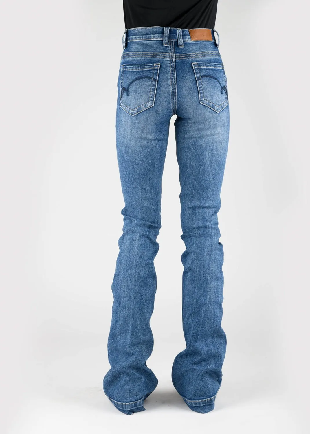 Tin Haul Womens Libby Navy Deco Blue Cotton Blend Jeans Outfit Ease