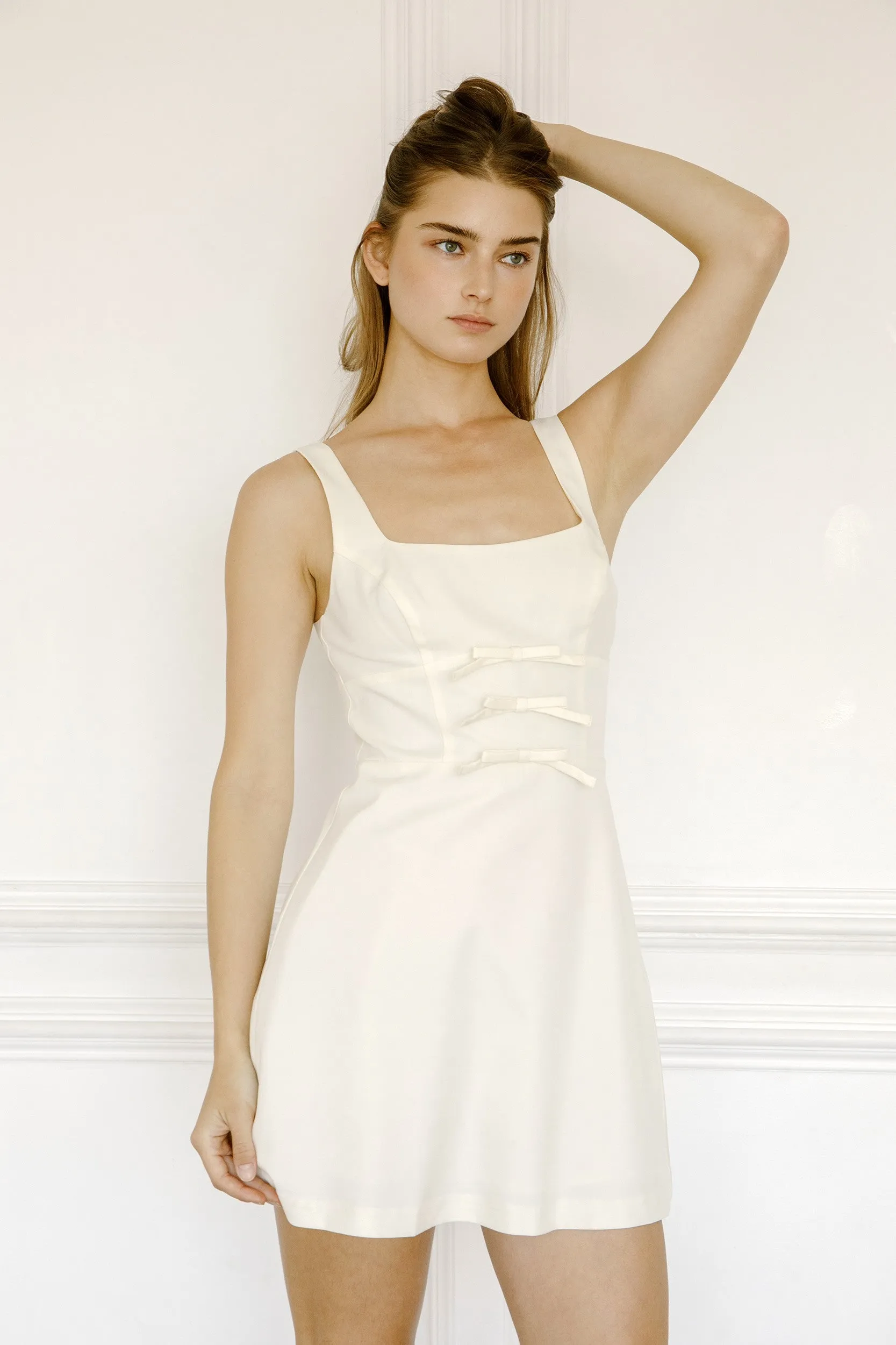 Urban Minimalism Neutral Flow REGINA BODYCON MINI DRESS