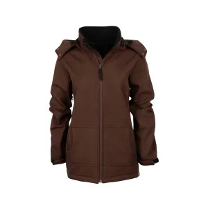 Chic Profile STS Ranchwear Womens Weston Chocolate Poly/Spandex Softshell Jacket Vibrant Formal STS Ranchwear Womens Weston Chocolate Poly/Spandex Softshell Jacket