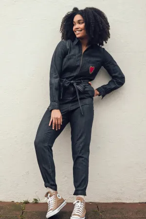 Chic Style Anwen Boilersuit in Heart Explosion Chic Tailoring Waist Evening Motion Anwen Boilersuit in Heart Explosion