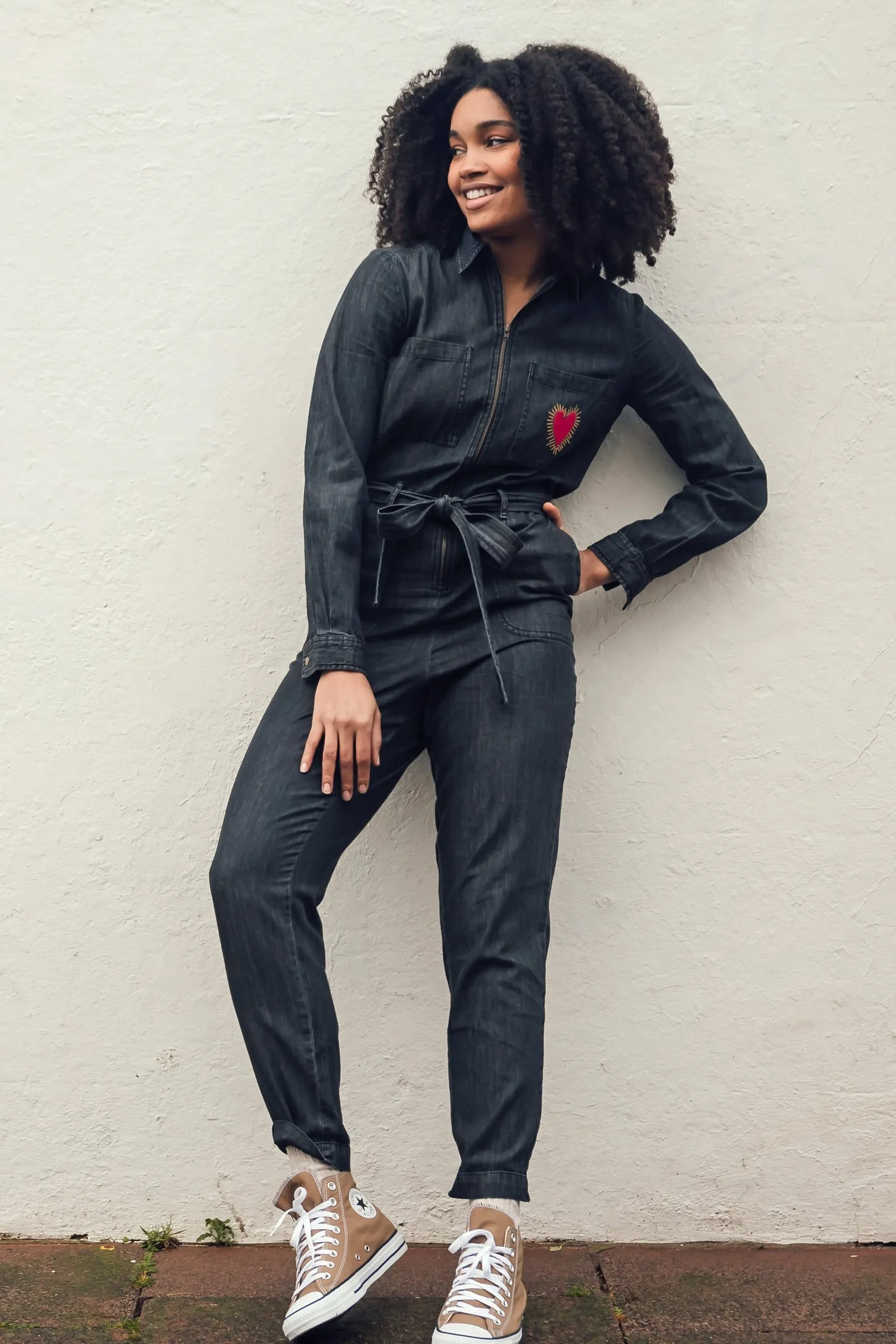 Chic Tailoring Waist Evening Motion Anwen Boilersuit in Heart Explosion