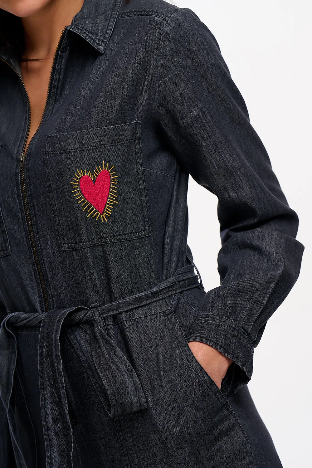 Smooth Tone Comfort Fit Anwen Boilersuit in Heart Explosion