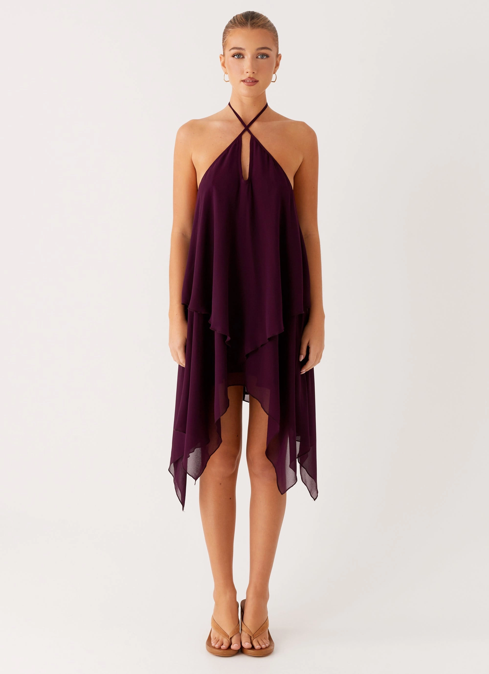 Japan Line Dalenti Midi Dress - Plum
