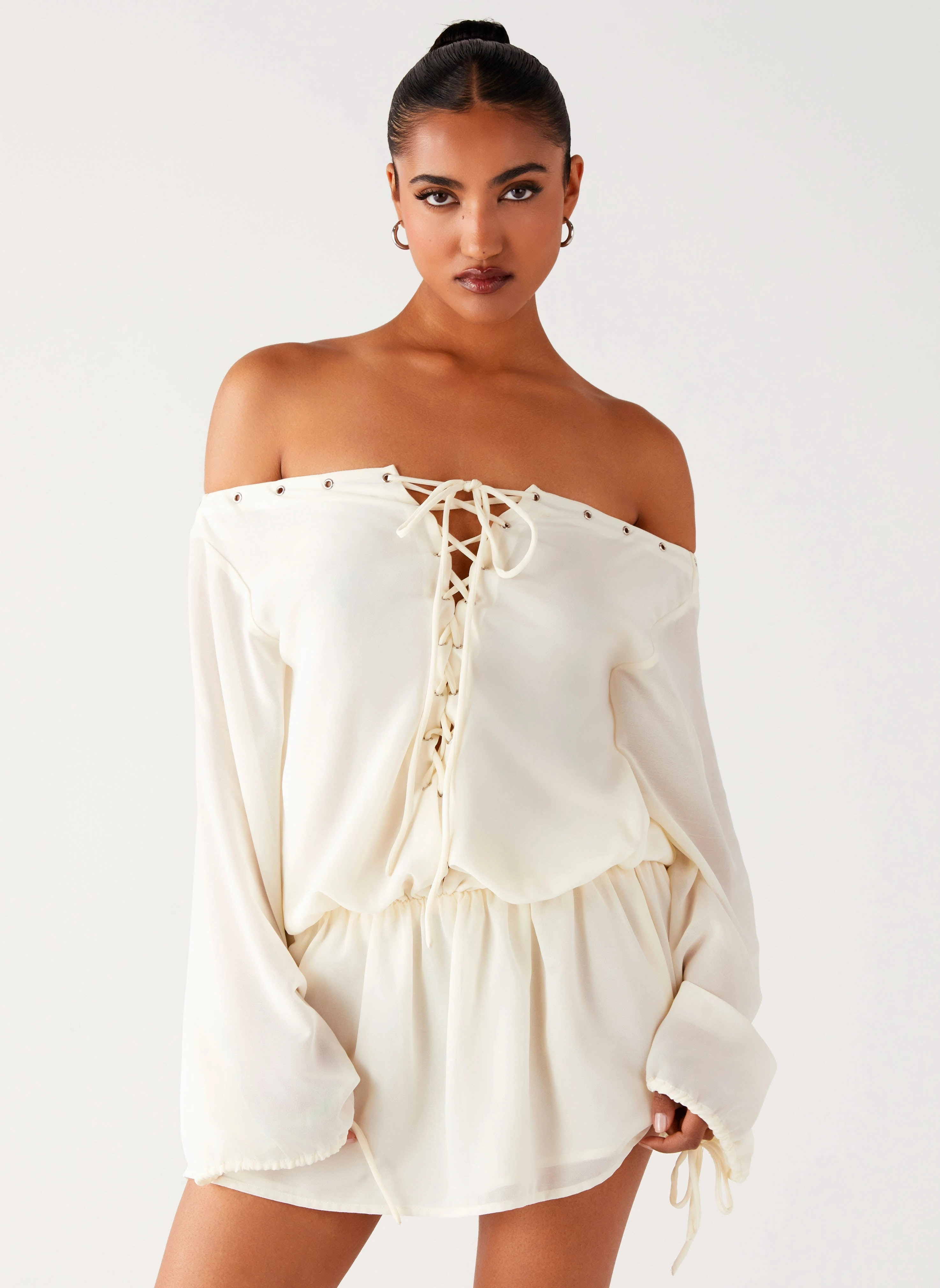 Astaria Mini Dress - Ivory Practical work-to-play piece