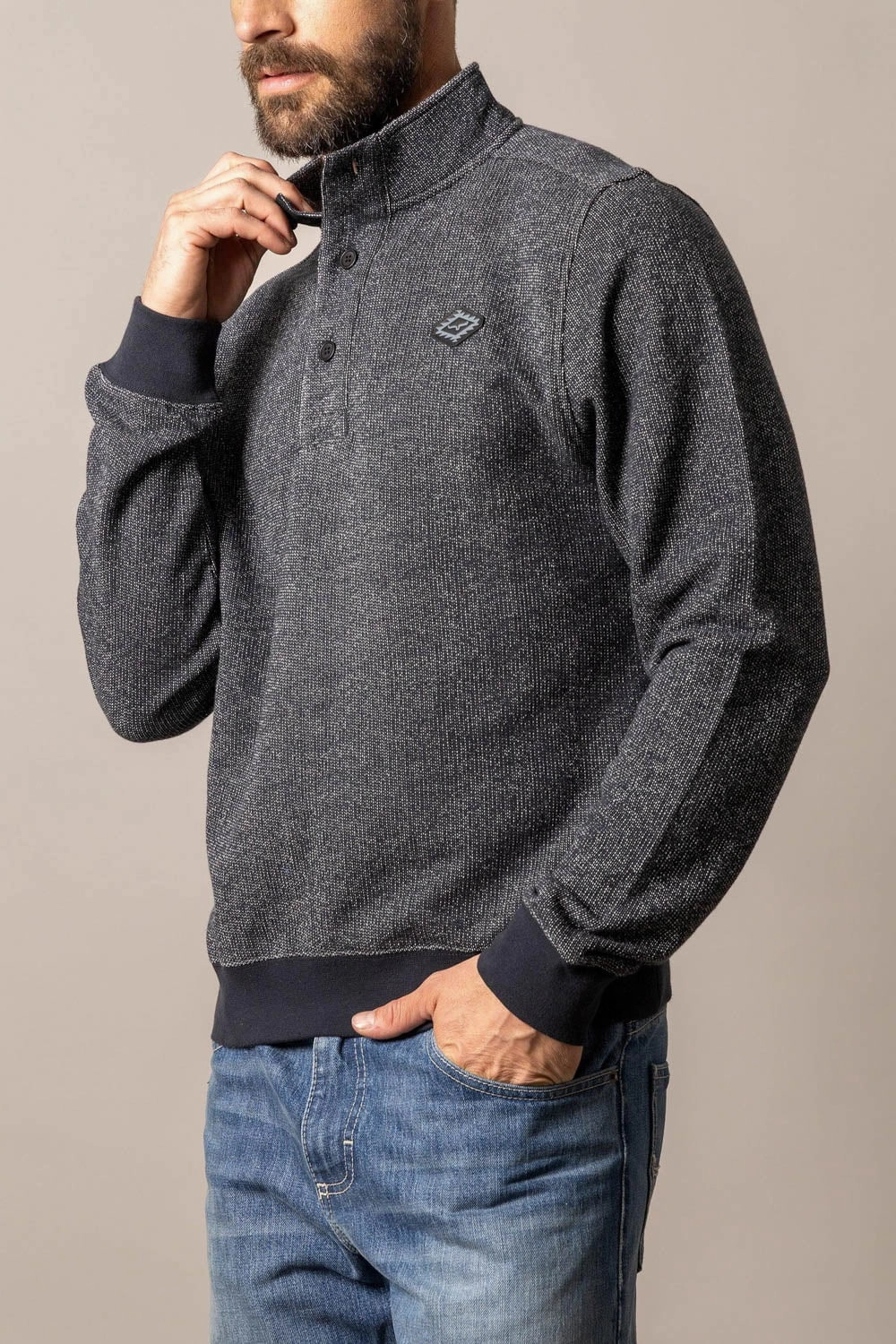 Comfortable fit Kimes Ranch Mens Kingswell Black 100% Cotton Sweatshirt