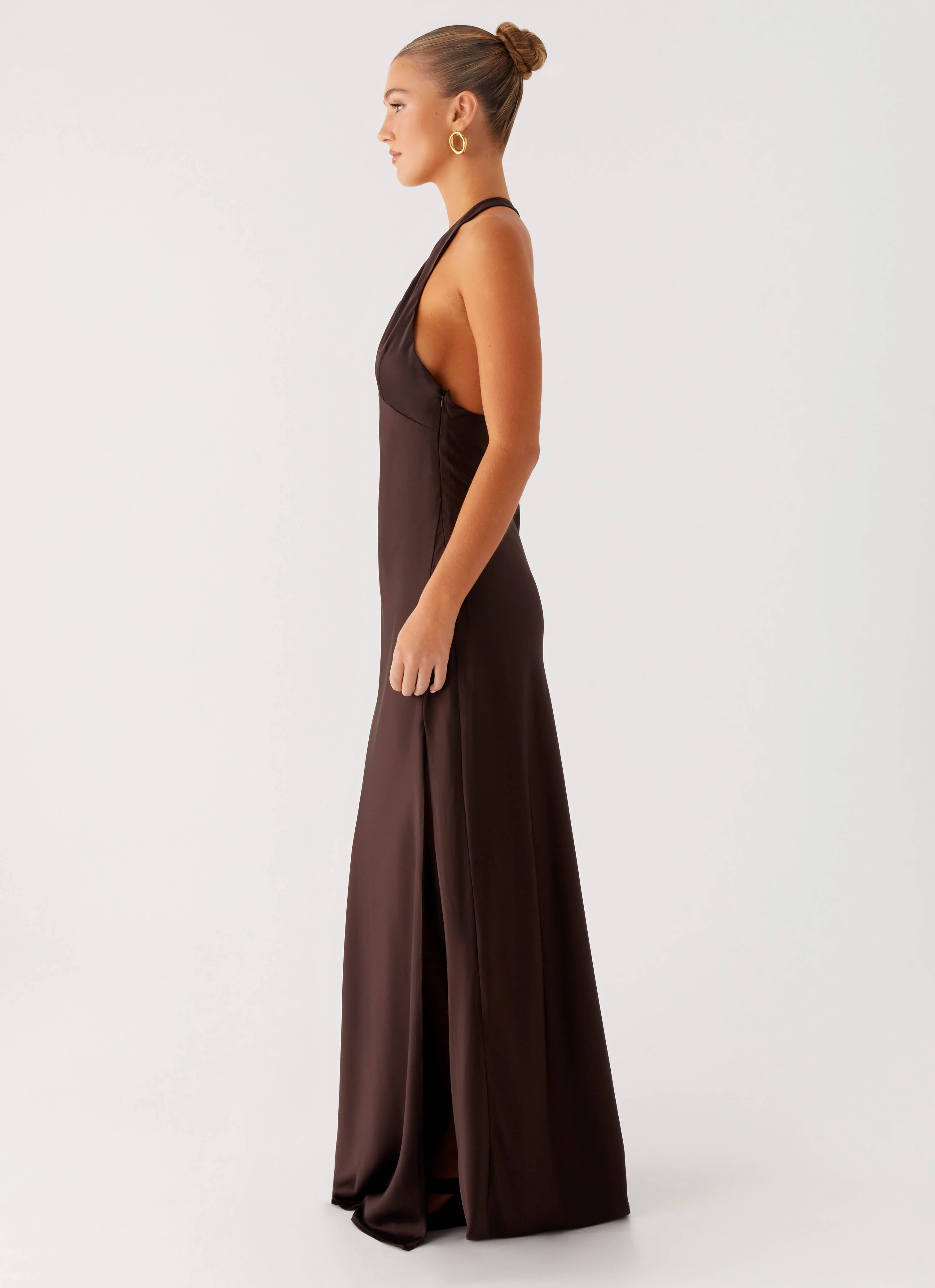 Shared Moment Timeless and Comfortable Angie Maxi Dress - Chocolate