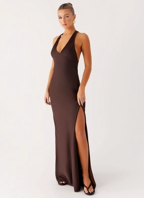 Chic Wearable Angie Maxi Dress - Chocolate Calm Mood Angie Maxi Dress - Chocolate