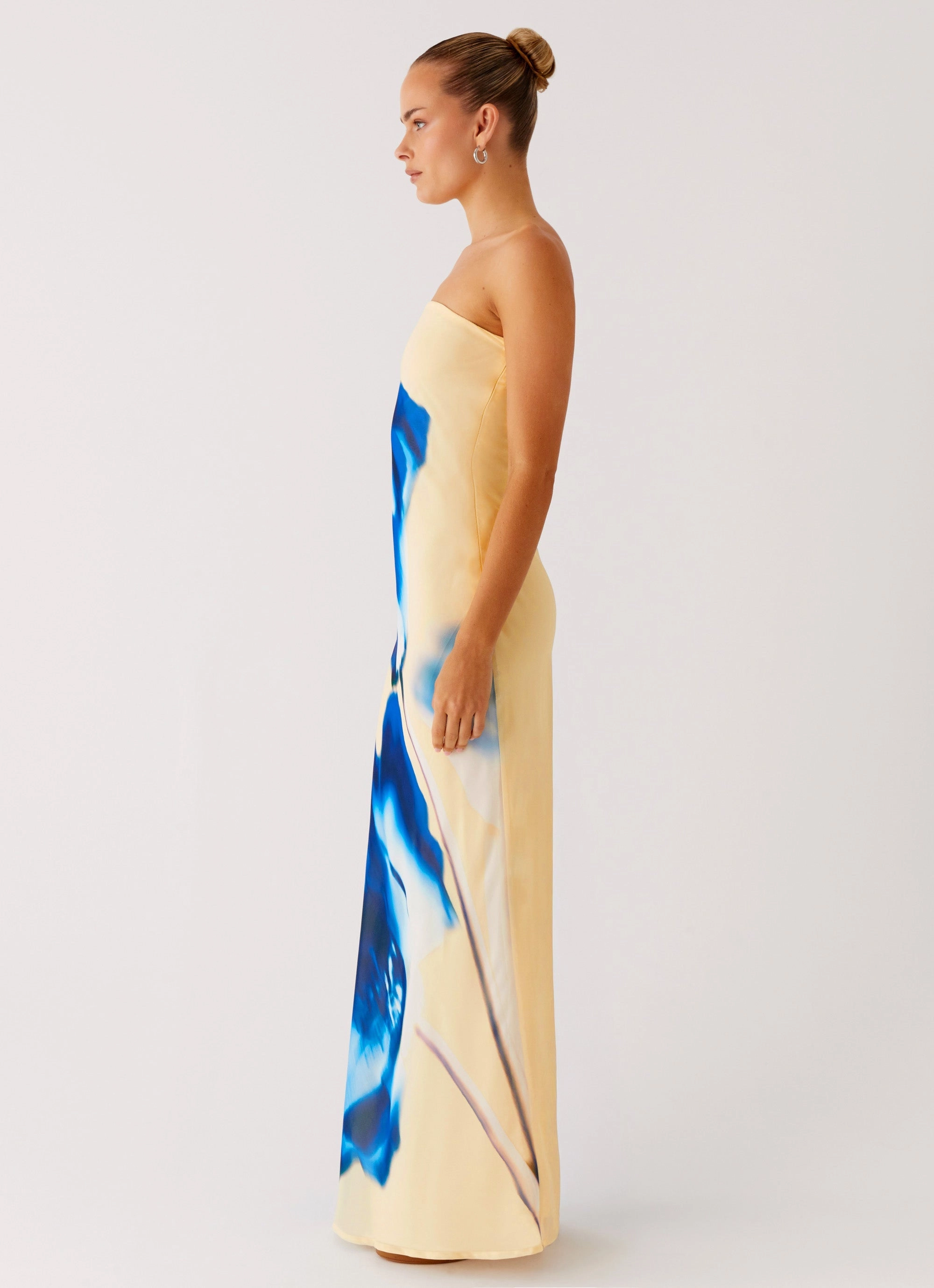 So You Say Strapless Maxi Dress - Heirloom Floral Kind Glow Breathable Comfort Wear
