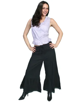 Chill Vibe Scully RangeWear Womens Black 100% Cotton Ruffle Crochet Lace Pants Bloomers Scully RangeWear Womens Black 100% Cotton Ruffle Crochet Lace Pants Bloomers Sustainable Trend Setter Versatile