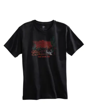 Chill Wear Tin Haul Mens Black 100% Cotton Desert Scene S/S T-Shirt Tin Haul Mens Black 100% Cotton Desert Scene S/S T-Shirt V-Neck