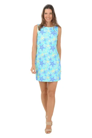 Chocolate Tone Starfish Explosion UPF50  Sleeveless Shift Dress Starfish Explosion UPF50  Sleeveless Shift Dress Walk Easy Inner Feel