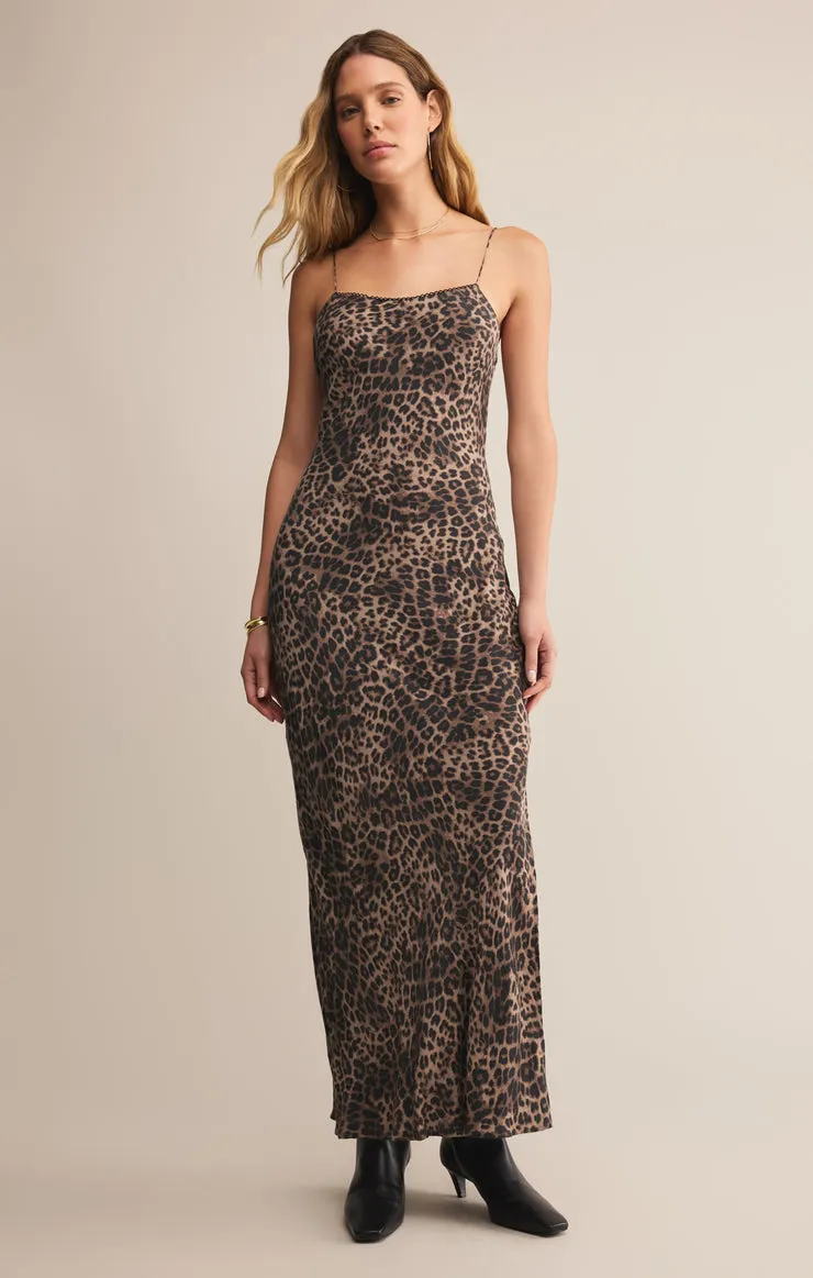 Charming Design Free Shape CIELO LEOPARD MIDI DRESS