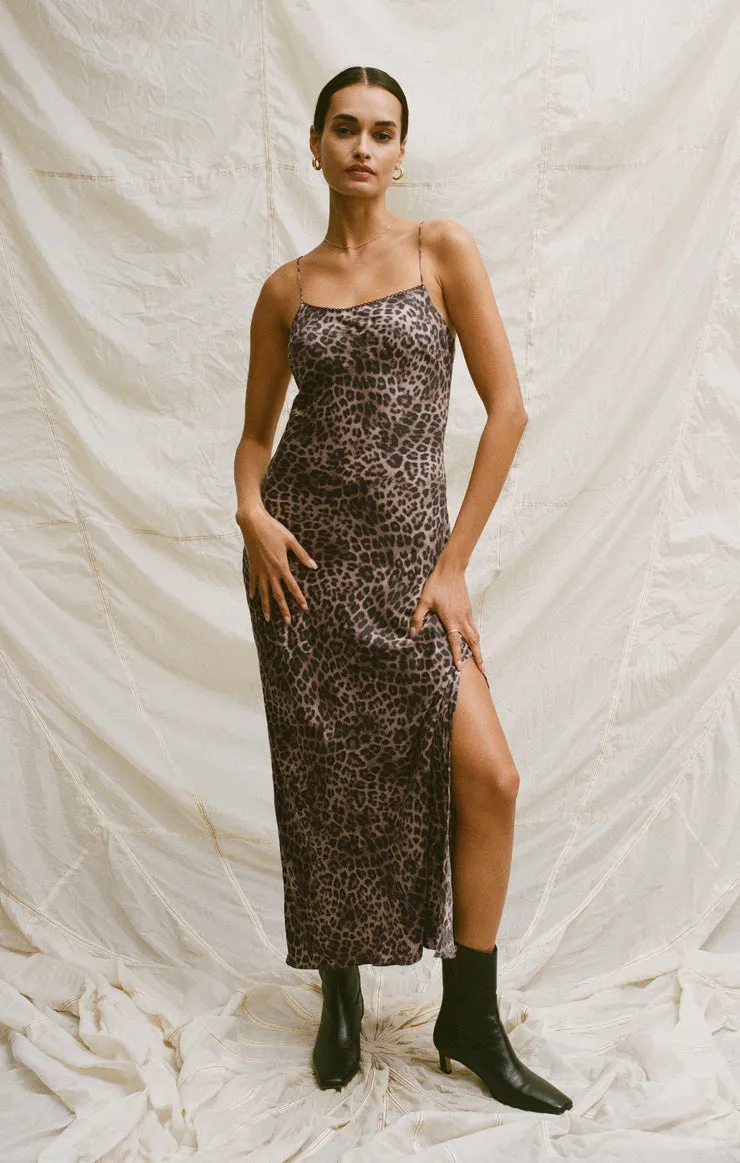CIELO LEOPARD MIDI DRESS Smooth Blend