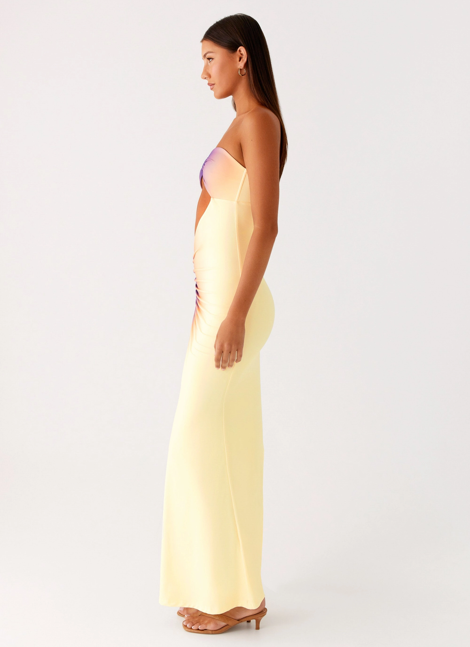 Lounge Mode Timeless Soft Ellisah Ombre Maxi Dress - Sunrise Ombre