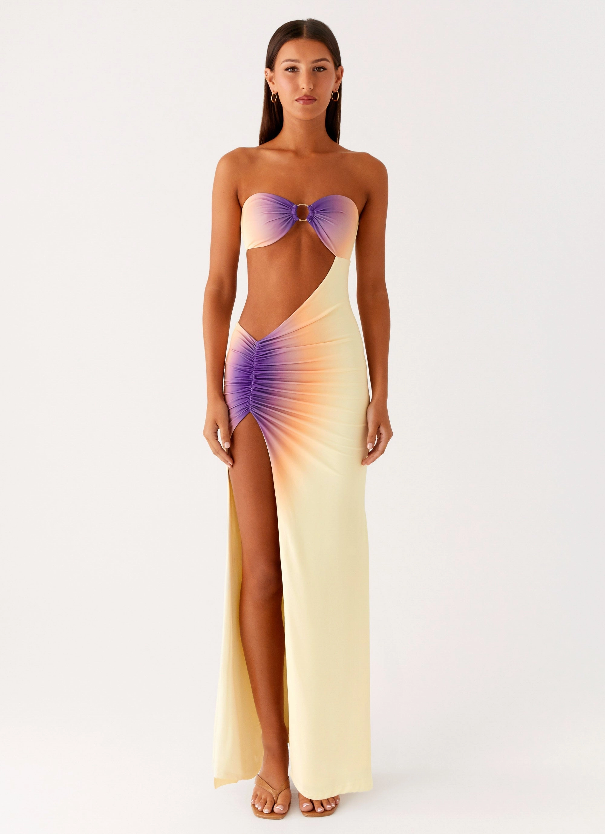 Ellisah Ombre Maxi Dress - Sunrise Ombre Fresh Look
