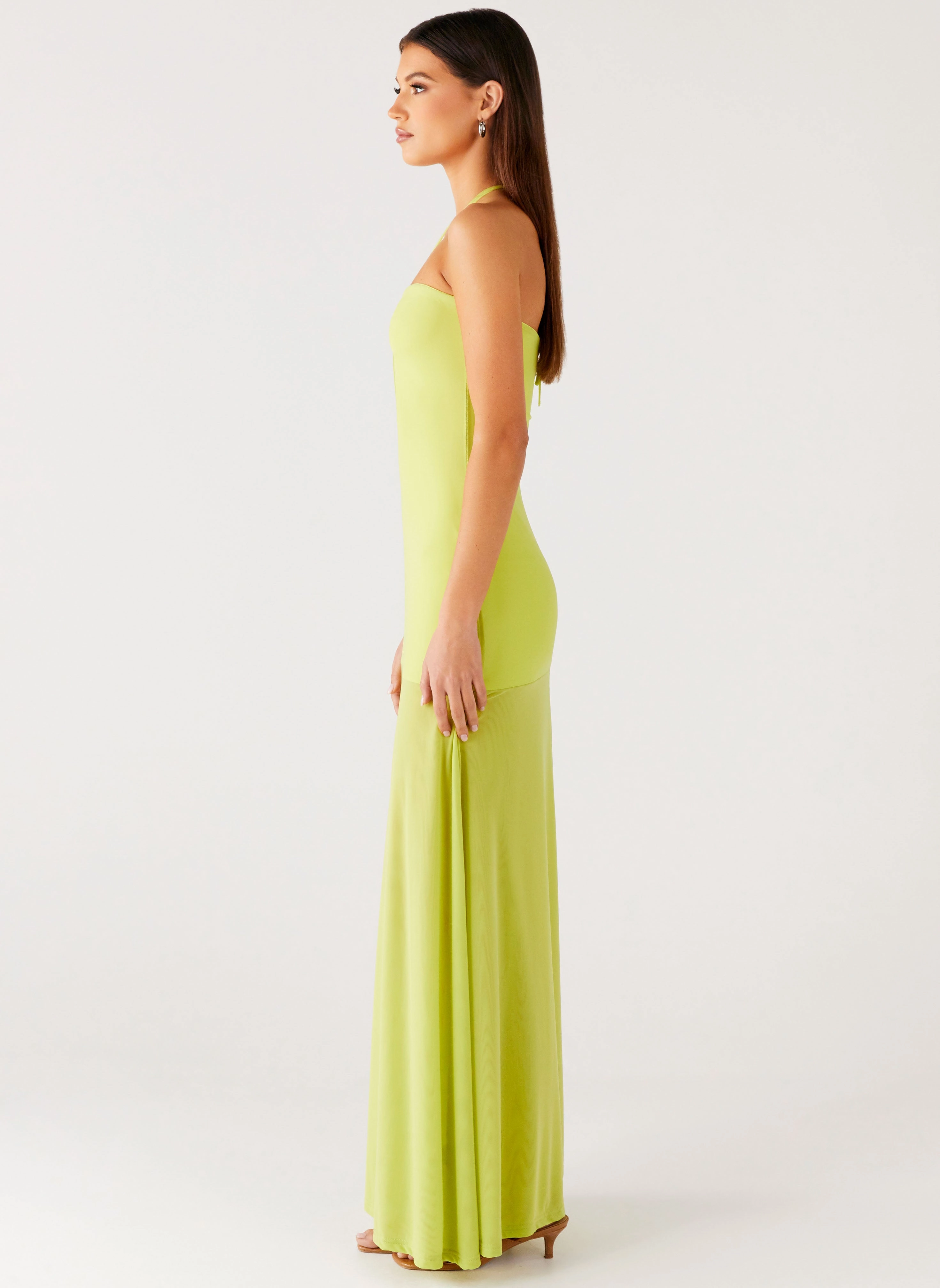Subtle Detail Claria Maxi Dress - Lime