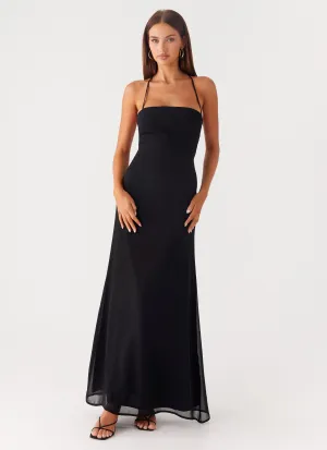 Classic Attire Peggy Maxi Dress - Black Fashionable Cut Sharp Style Peggy Maxi Dress - Black