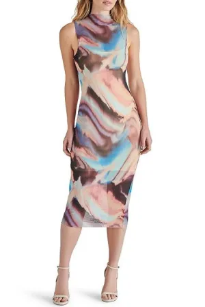 Classic Silhouette Sidra Dress in Desert Pink Chic Waist Design Soft-touch Sidra Dress in Desert Pink