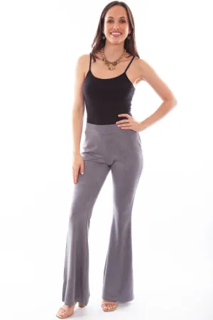 Classic Touch Scully Womens Grey Polyester Bell Bottom Pants Reliable Fit Daily Uniform Scully Womens Grey Polyester Bell Bottom Pants
