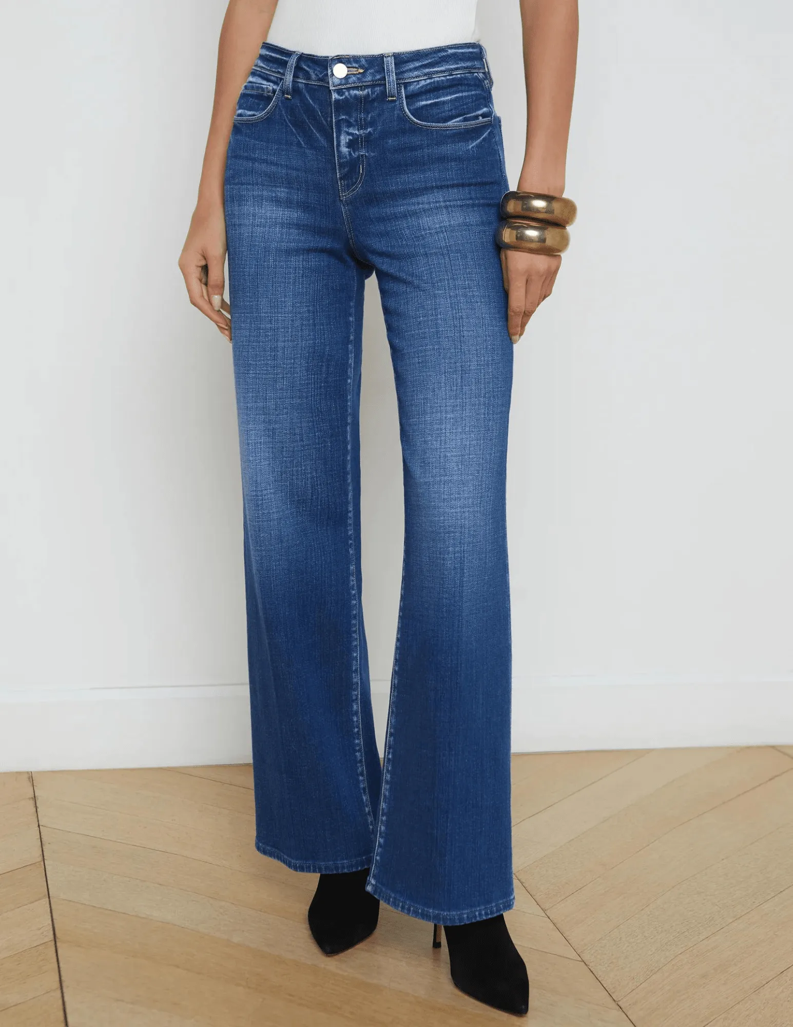 L??AGENCE Alicent High Rise Wide Leg Crop Jeans in Desoto Everyday Confidence