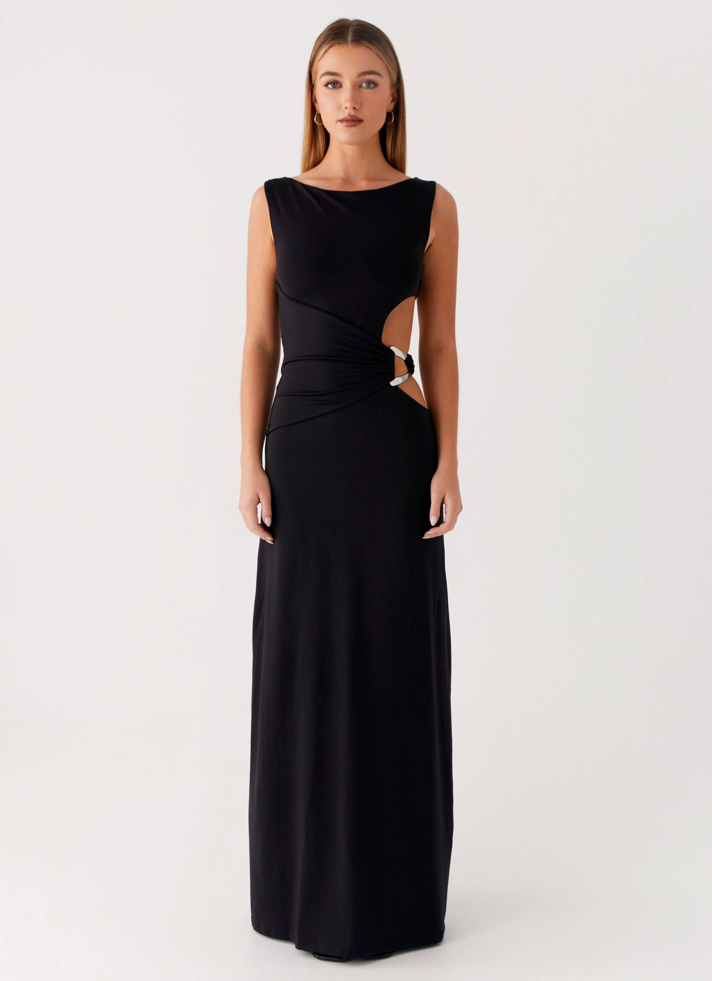 Jayana Maxi Dress - Black Young Edge