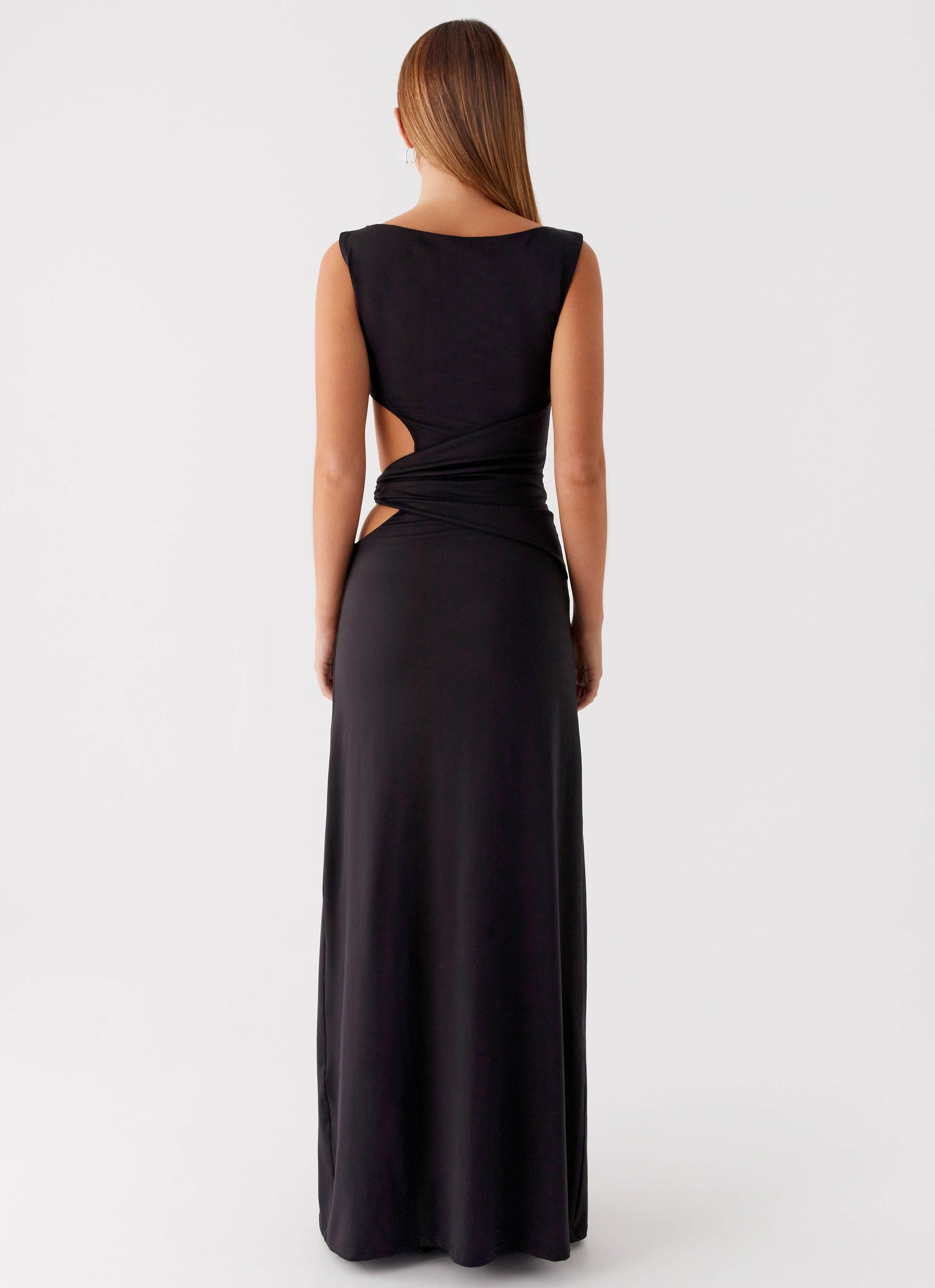 Cold-Shoulder Jayana Maxi Dress - Black