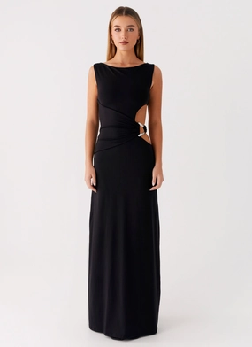 Classic Appeal Jayana Maxi Dress - Black Jayana Maxi Dress - Black Young Edge