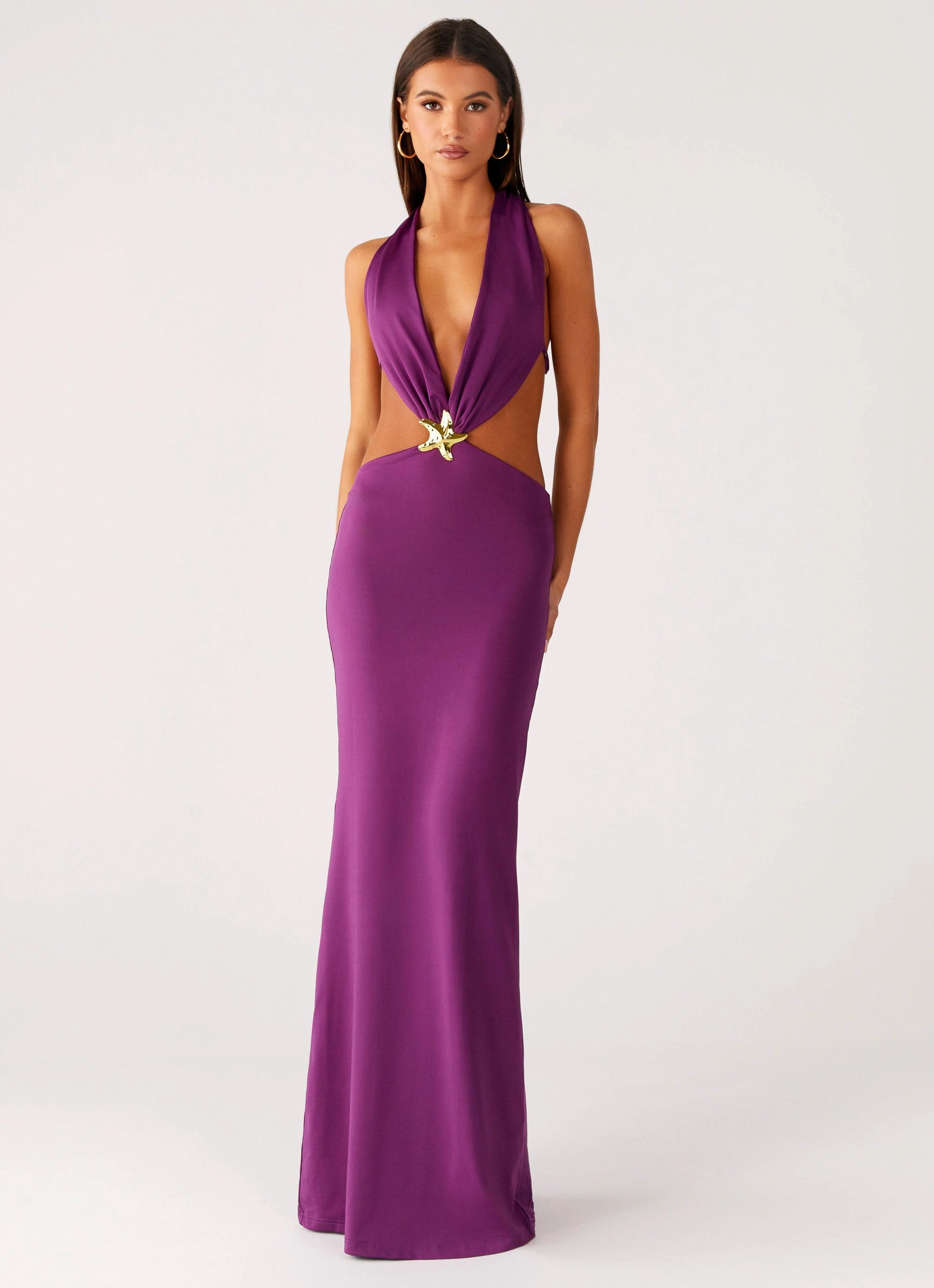 Sea Siren Maxi Dress - Violetta Breathable Wearable Back-Zip