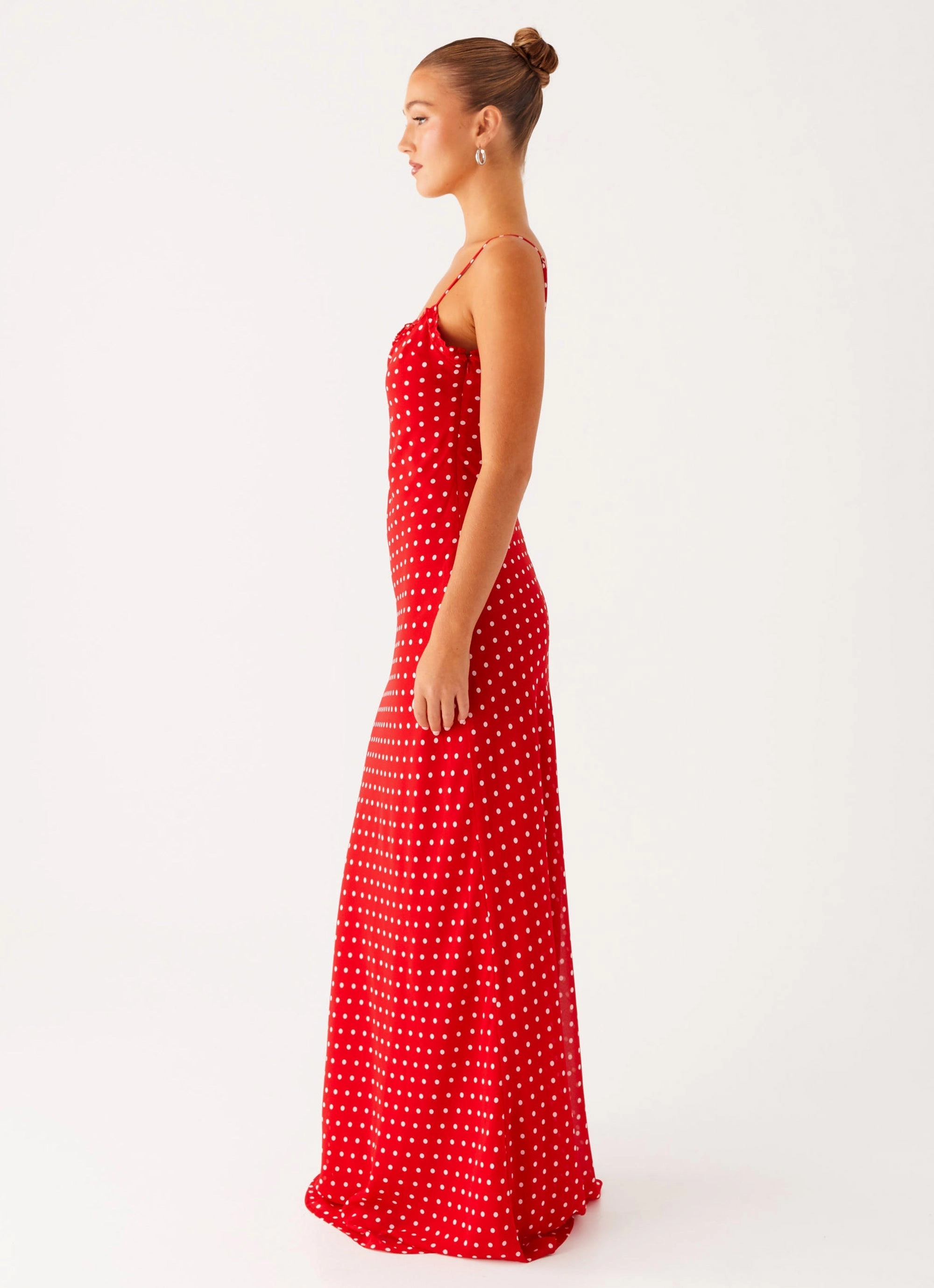 Seasonal Comfort Pareo Maxi Dress - Red Polka Dot