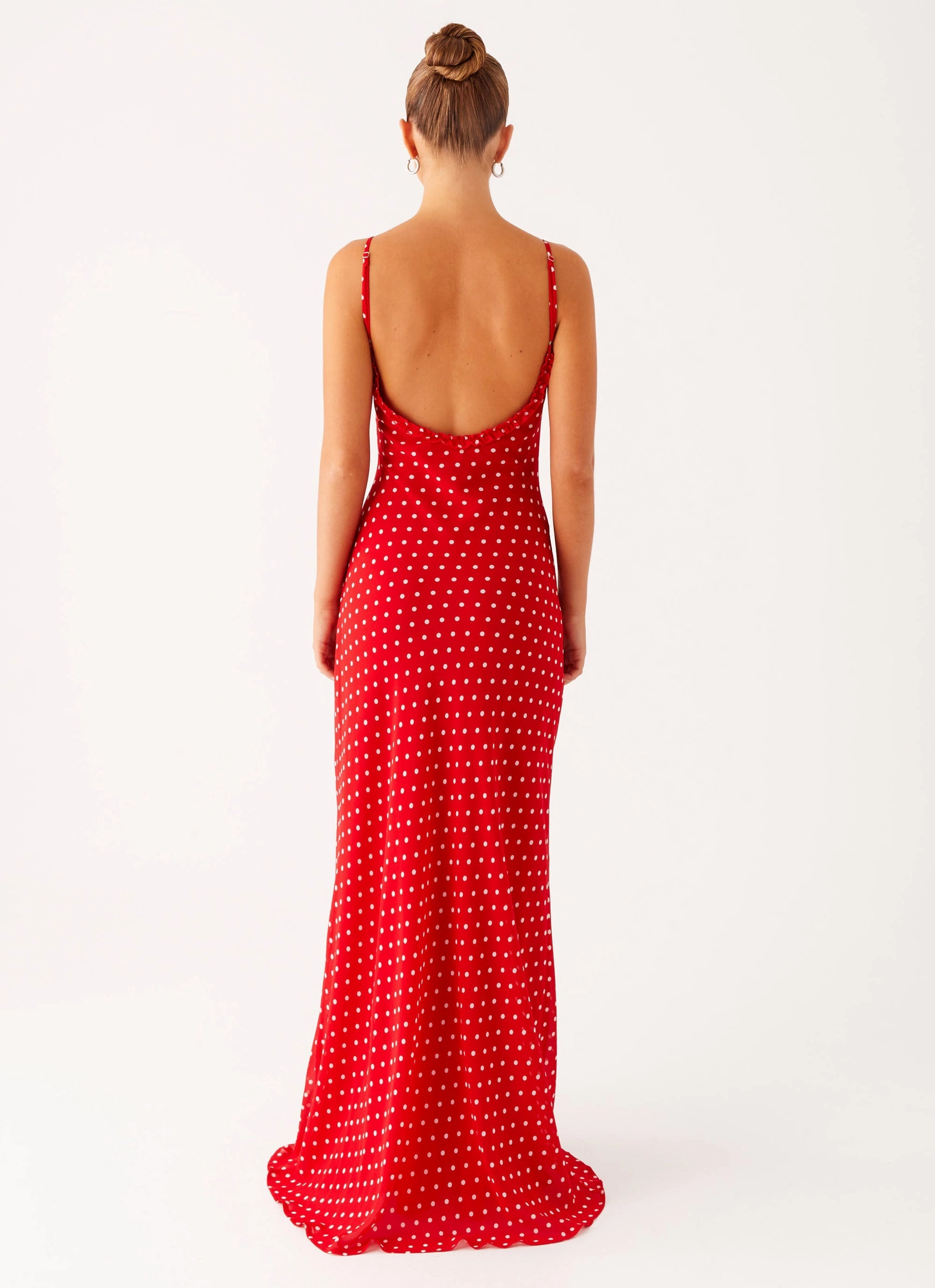 Urban Drape Pareo Maxi Dress - Red Polka Dot