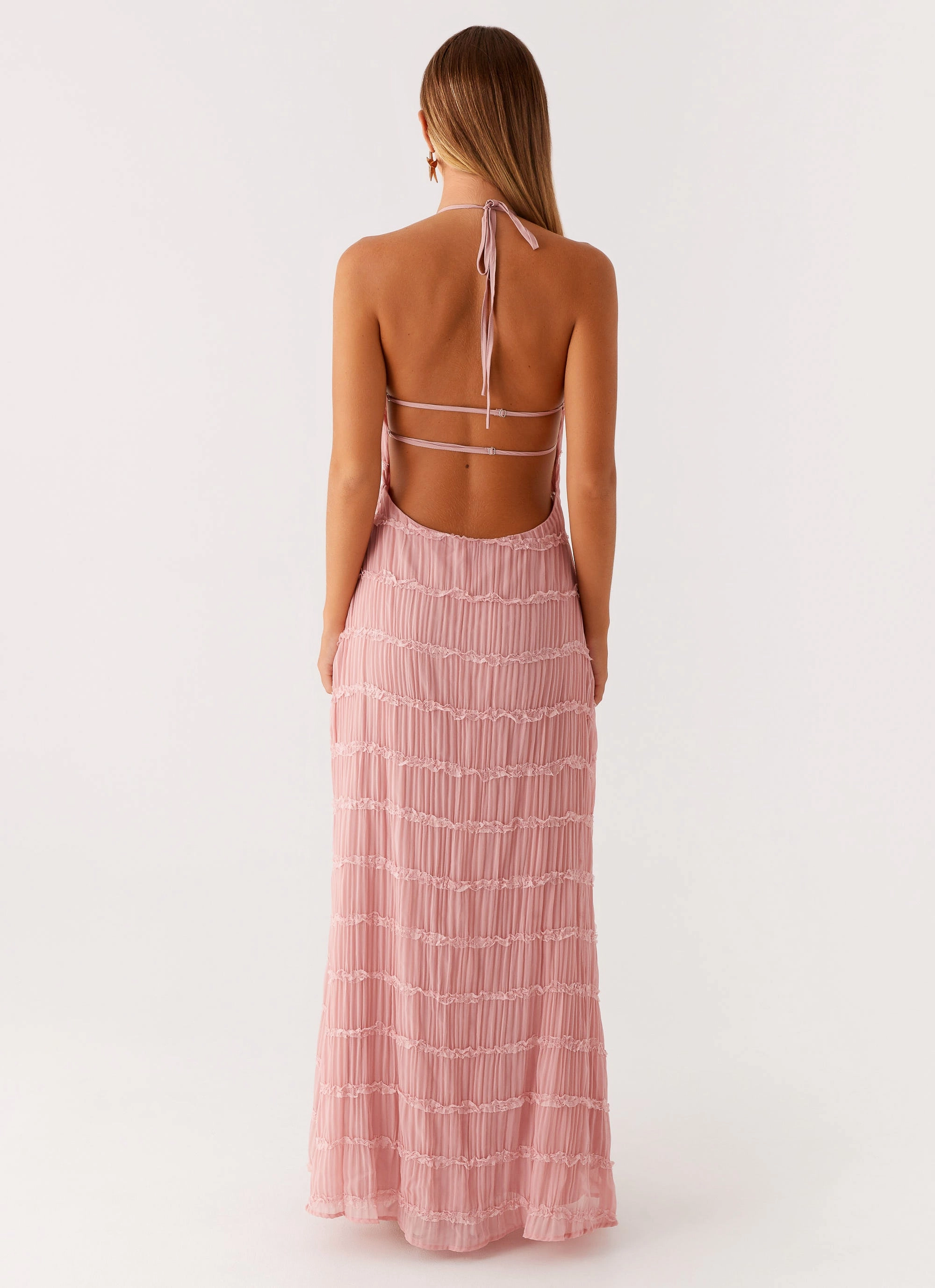 Guest Shine Hidden-Pocket Aullie Maxi Dress - Pink